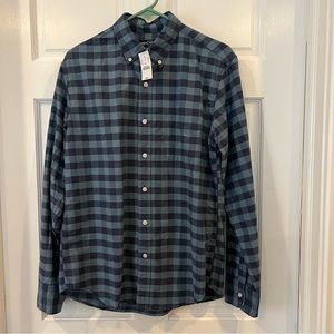 J. Crew Factory Mercantile Flex Plaid Long-Sleeve Button-Down Shirt
